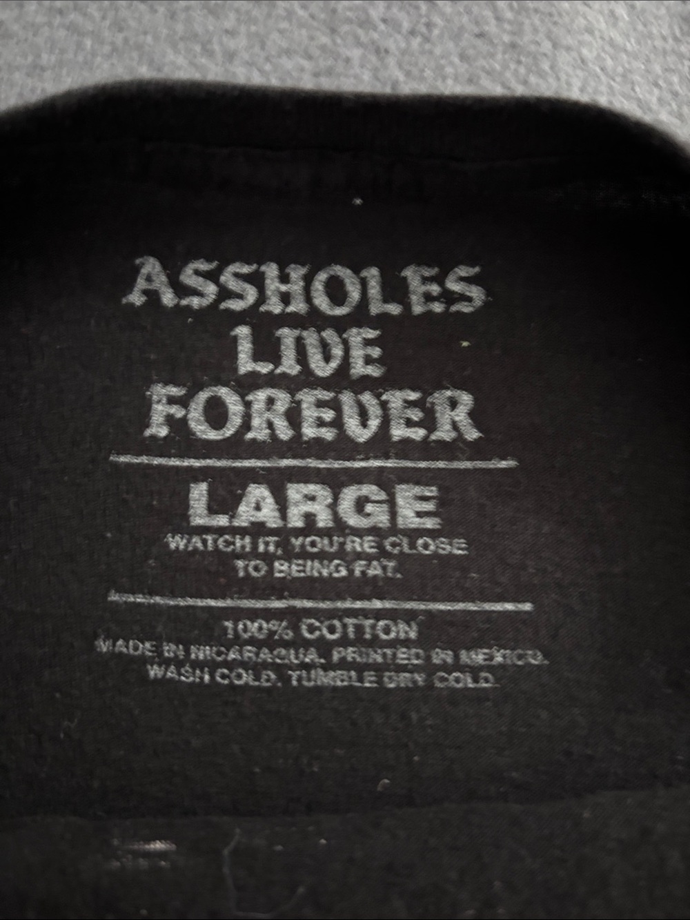 Assholes Live Forever Product Of The Poison Skull Snake Graphic Tee Large - Picture 6 of 8
